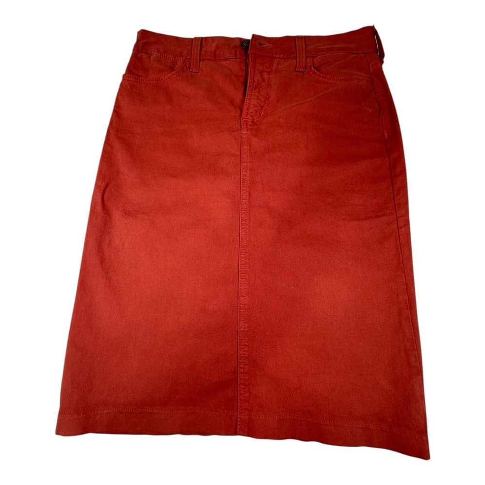 NYDJ Red Straight Skirt Lift Tuck Technology Comfort Stretch‎ Size 6